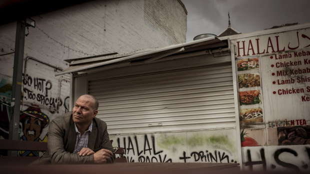 Ahmed Abou Ahmed outside his keban van which has been ordered to move by VCAT.