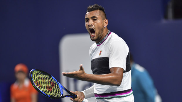 Nick Kyrgios served underarm, and won the points.
