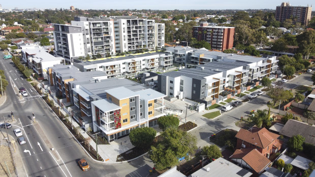 The just-completed One Kennedy in Maylands, at the former Ross' Auctions site. 
