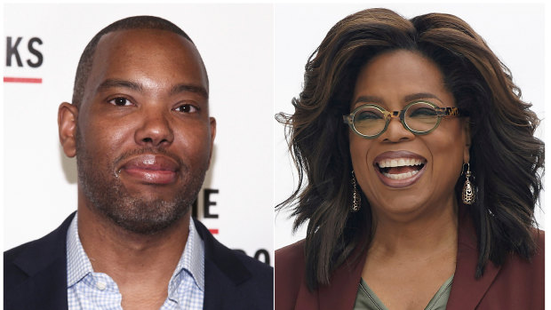 Author Ta-Nehisi Coates, left, and Oprah Winfrey, who selected Ta-Nehisi Coates’ novel 'The Water Dancer' as her next book club pick.