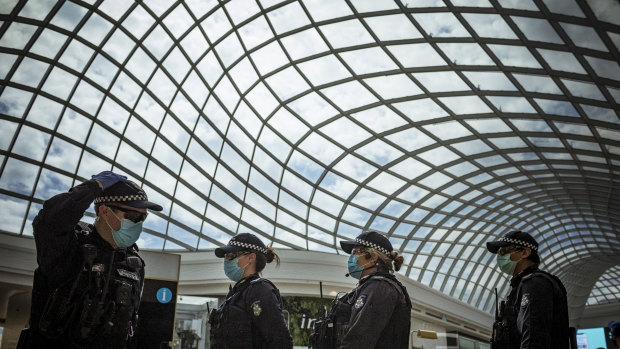 File photo of police at Chadstone shopping centre. 