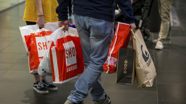 Shoppers are not shelling out in line with government projections.