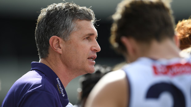 Justin Longmuir looked to be imploring his players for more at three-quarter-time. 