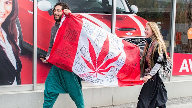 A government cannabis store in Montreal on the day Canada became the largest country with a legal national marijuana marketplace.