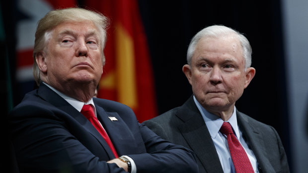 Donald Trump (left) appears increasingly likely to dump his Attorney-General Jeff Sessions (right).