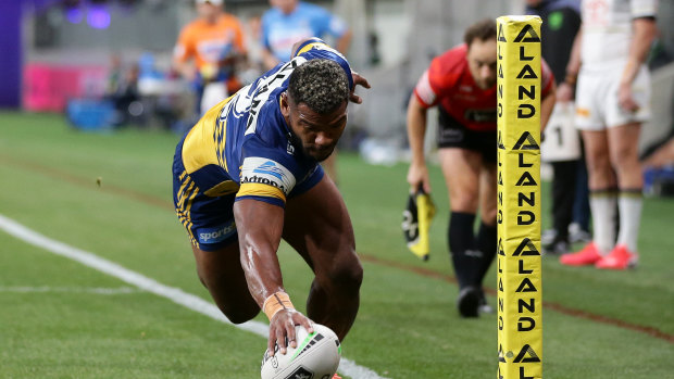 Maika Sivo scores for the Eels ... again.