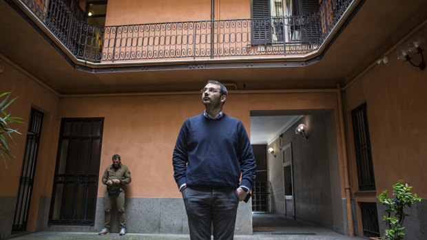 Paolo Borrometi is one of nearly 200 journalists in Italy who live under police protection. 