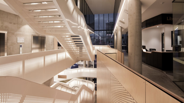The atrium at the Australian Nursing & Midwifery Federation's office in Elizabeth Street was designed by Crone Architects.