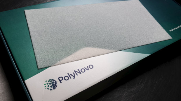 Biotech PolyNovo's shares increased the most among the ASX200 on Tuesday, up nearly 16 per cent after a strong sales report. 