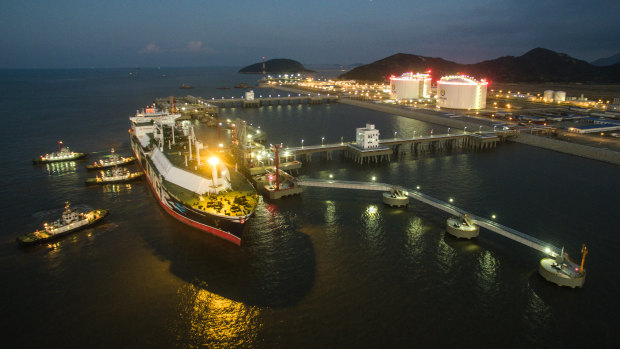 A floating gas facility in China.