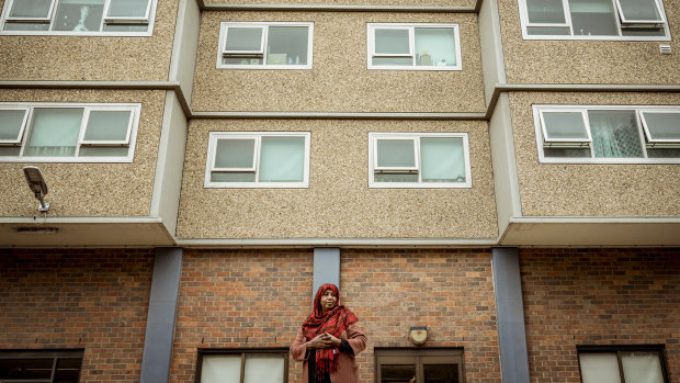 Awatif Taha is a resident of the 120 Racecourse Road housing tower in Melbourne which is slated for demolition.