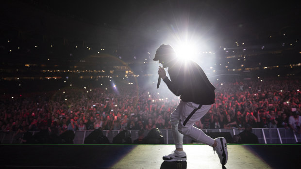 Eminem at Perth Stadium.