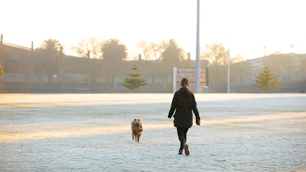 A frosty morning in Carlton on Monday.