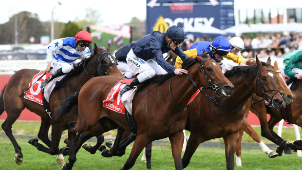 Cape Of Good Hope storms to victory in the Caulfield Stakes victory on his Australian debut