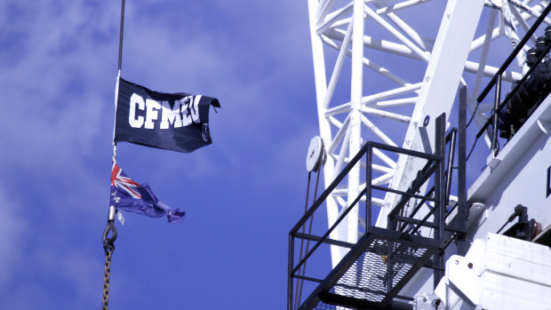 The CFMMEU and its officials have been fined for stopping work during a building site audit.