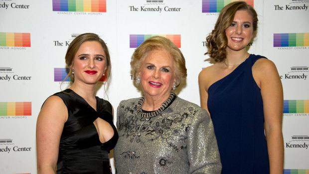 Jacqueline Mars, centre, and her granddaughters, Graysen Airth, left, and Katherine Burgstahler, right.