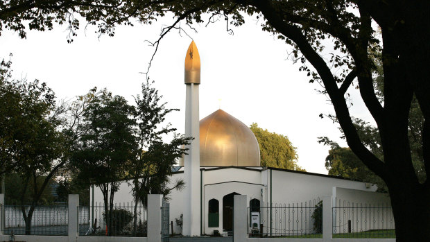 The Al Noor Mosque in Christchurch, where Tarrant's rampage began.