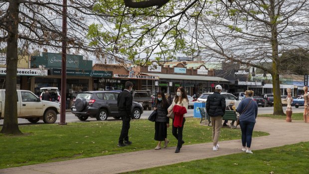 The High Country town of Mansfield was relatively unscathed despite being close to the epicentre of the quake. 