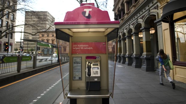 Telstra’s older public phones (like the one pictured) will be reinstalled in Sydney CBD.