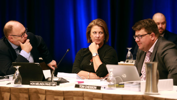 NSW Minister Melinda Pavey during a Murray-Darling Basin ministerial council meeting in Brisbane on Tuesday.
