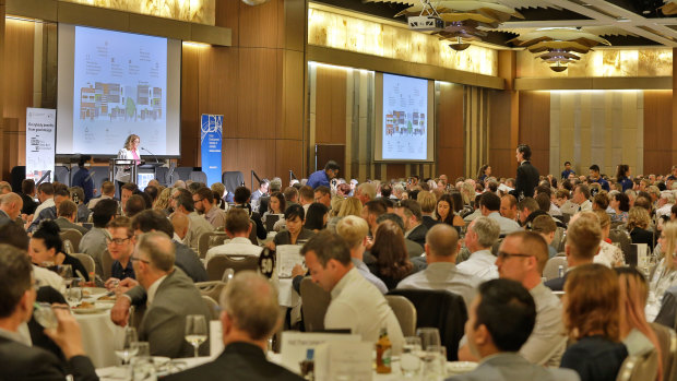 Property industry representatives packed the room to hear the details of the highly anticipated design code. 