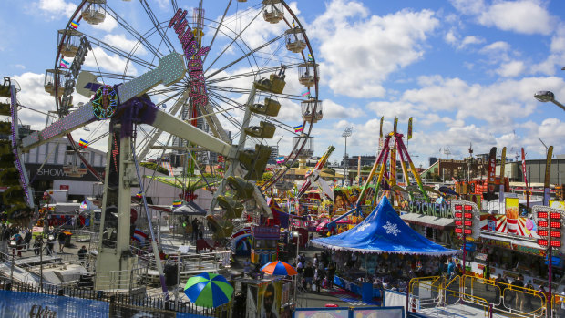 There are over 100 attractions in the Ekka's sideshow alley this year.