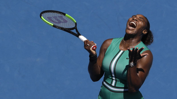 Serena Williams shows her frustration during her lost to Karolina Pliskova.