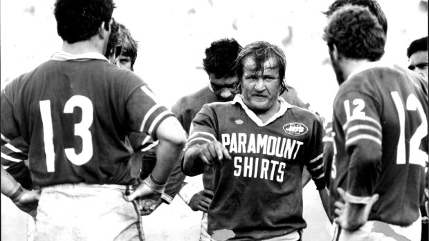 Tom Raudonikis laying down the law playing for Newtown in 1981.