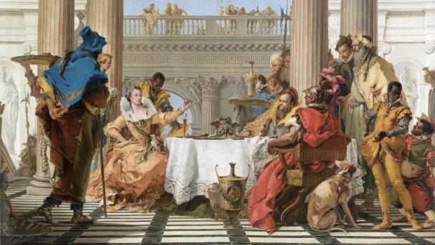 Giambattista Tiepolo, The Banquet of Cleopatra, 1743-1744 (detail).