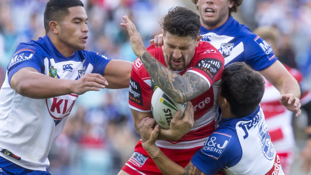 Watchful eye: The Dragons want to make sure five-eighth Gareth Widdop returns uninjured from Denver.