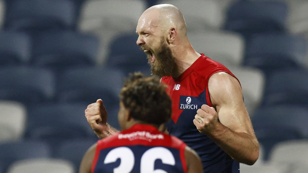 Max Gawn booted the winning goal after the siren as the Demons staged an inspiring last-quarter fightback.