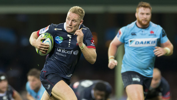 Reece Hodge in action in the Rebels' most recent match, a loss against NSW.