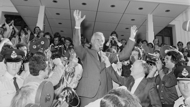 Gough Whitlam on the day he was sacked by the governor-general.