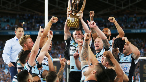 Under a cloud: The Sharks were found to have cheated the salary cap following their 2016 premiership.