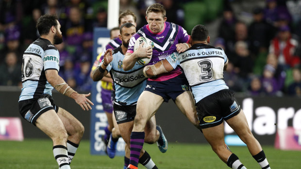 Unhappy farewell: Ryan Hoffman may have played his last game in the NRL.