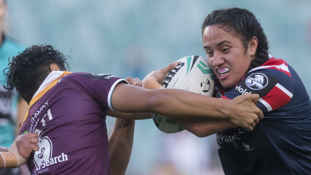 Tazmin Gray was "thrown in the deep end" - growing up play footy against her brother and Raiders winger Jordan Rapana.