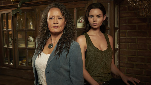 Rena Owen and Eline Powell, two of the stars of  mystery-thriller series, Siren.