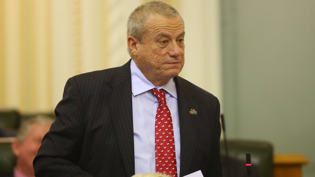 Labor MP Peter Russo claims he was pushed during a break of estimates hearings.