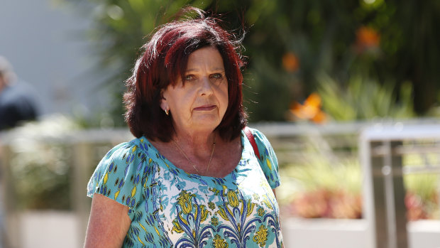 Kim Dorsett, mother of Kate Goodchild and Luke Dorsett, is seen arriving at the inquest into the Dreamworld disaster at the Southport Courthouse on  Monday.