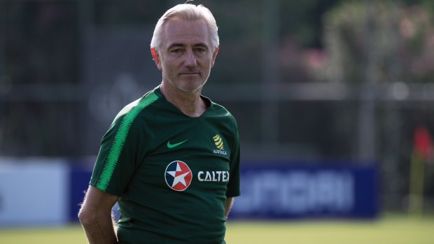 Inspiration: Australian Socceroos coach Bert van Marwijk in Antalya.