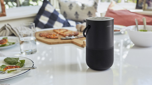 The Bose Portable Home Speaker works with Google Assistant, but not Google music services.