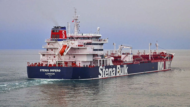 The British oil tanker Stena Impero seized by Iran on Friday.