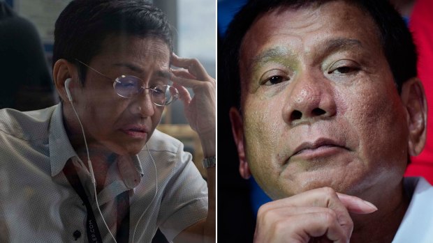 Maria Ressa has kept a close eye on and Philippine President Rodrigo Duterte.