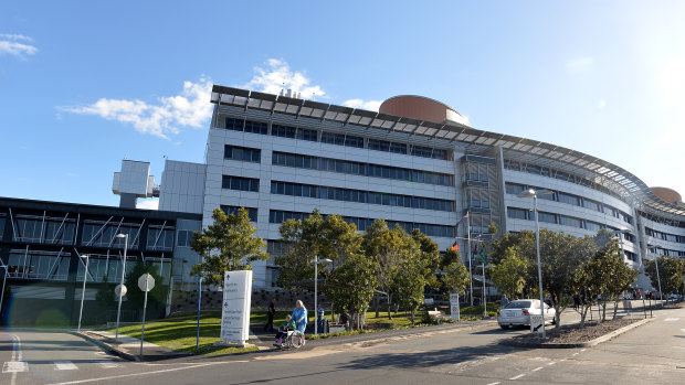 Fifteen ambulances were lined up outside Brisbane's Princess Alexandra Hospital on Monday night. 