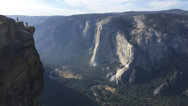In this September photo, an unidentified couple gets married at Taft Point in California's Yosemite National Park.