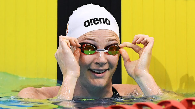Happy place: Cate Campbell has rediscovered her love of swimming.