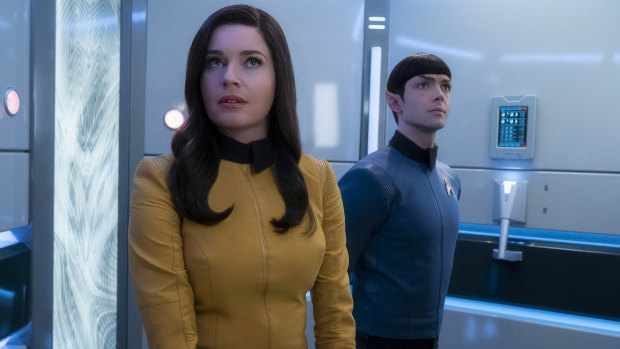 First look: Rebecca Romijn and Ethan Peck as Number One and Mr Spock in Short Treks.