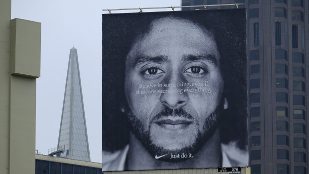 Winning off the field: Colin Kaepernick is the face of a Nike campaign.