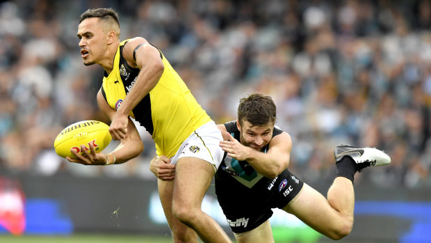 Electric: Sydney Stack has had an instant impact at Richmond.