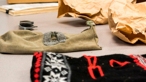 An undated photo of ski masks associated with the East Area Rapist in Sacramento.